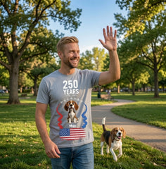 "Pet Army" National Flag & Starburst 250th Anniversary Spectacular Limited-Edition Short-Sleeve Tee
