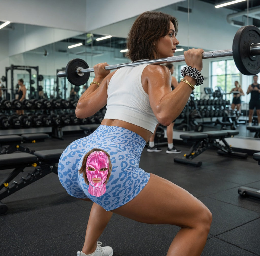 Personalized Face Biker Shorts with Mask Design – Upload Your Photo