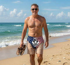 Customized Fun Flag Wild Beast Beach Pants - A Summer Vacation and Travel Gift for Men
