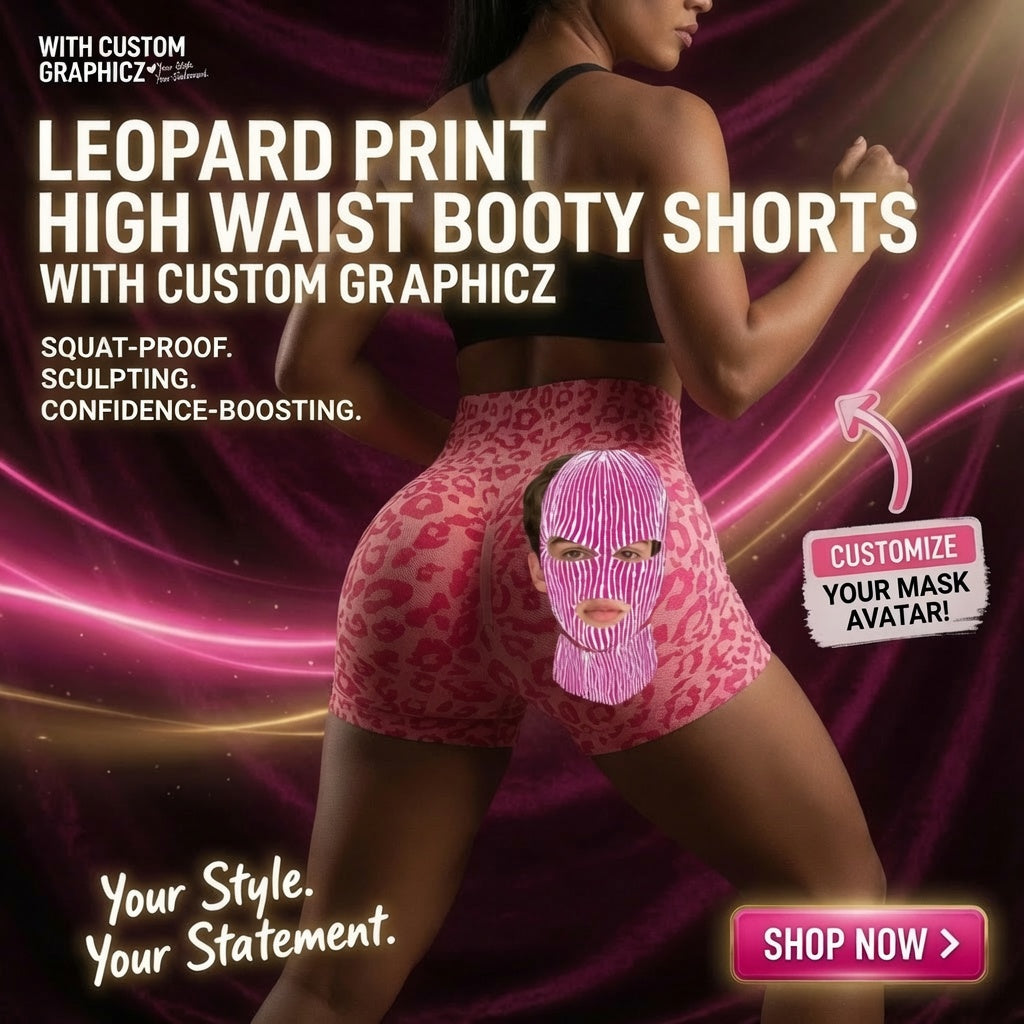 Personalized Face Biker Shorts with Mask Design – Upload Your Photo