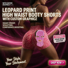 Personalized Face Biker Shorts with Mask Design – Upload Your Photo