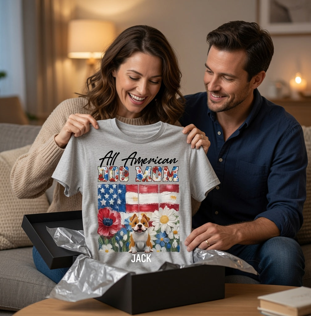 All American Dog Mom- Personalized Shirt