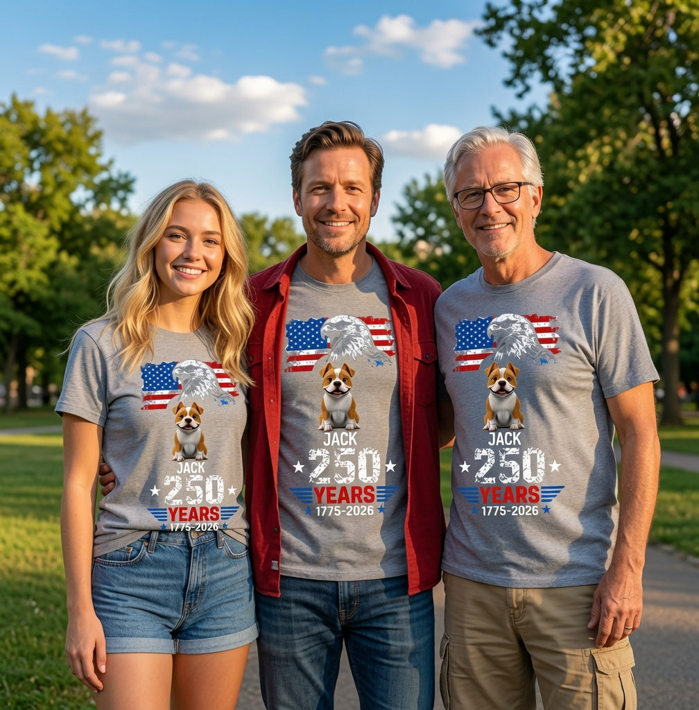"Our Pets Are Family Too" – Limited Edition 250th Anniversary Graphic T-Shirt
