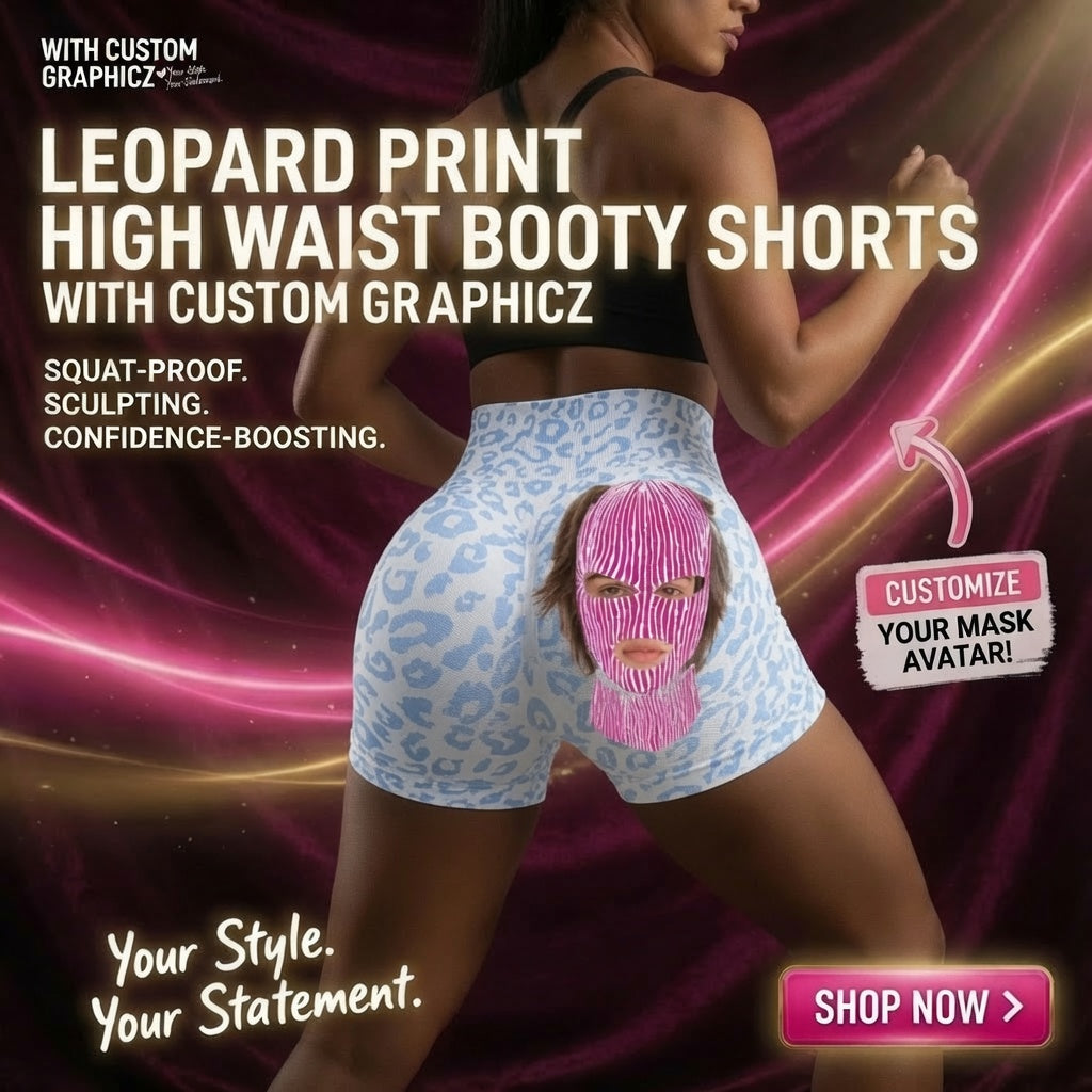 Personalized Face Biker Shorts with Mask Design – Upload Your Photo