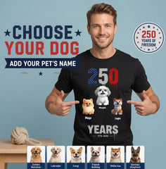 250th Anniversary Celebration T-Shirt for Pet Lovers250th Anniversary Celebration T-Shirt for Pet Lovers