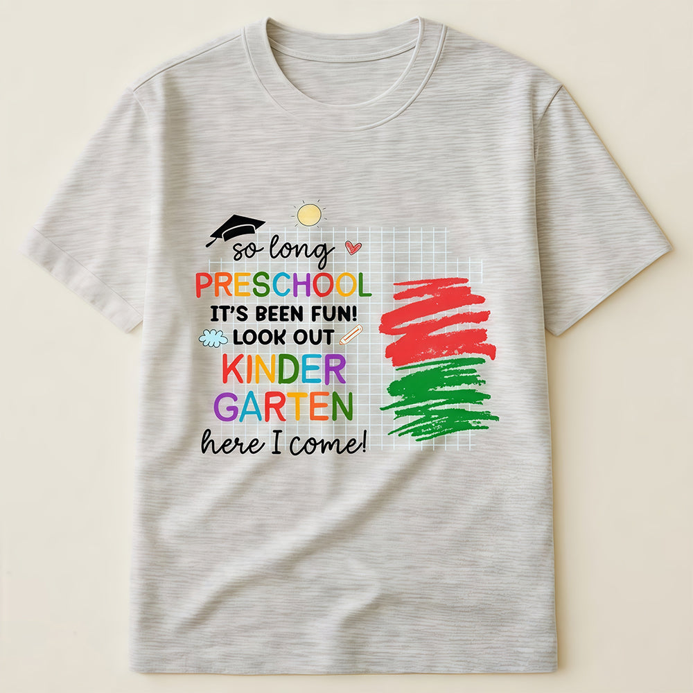 Class of 2026 Personalized Preschool Graduation T-Shirt – Custom Kids Name DIY Graduation Gift