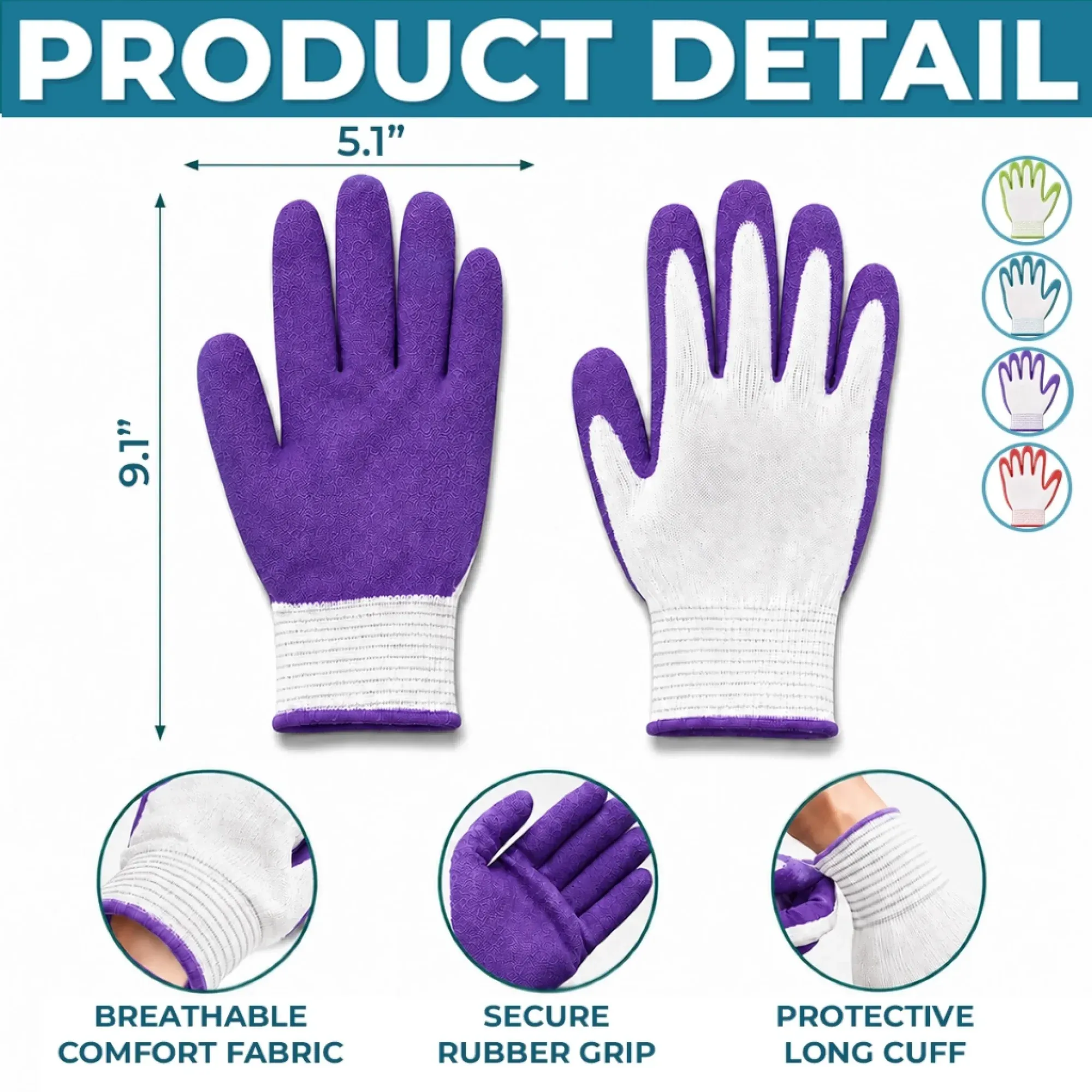 Custom Coated Grip Gardening Gloves - Personalized Birthday Garden Gifts For Gardeners - My Daily Blooming Garden