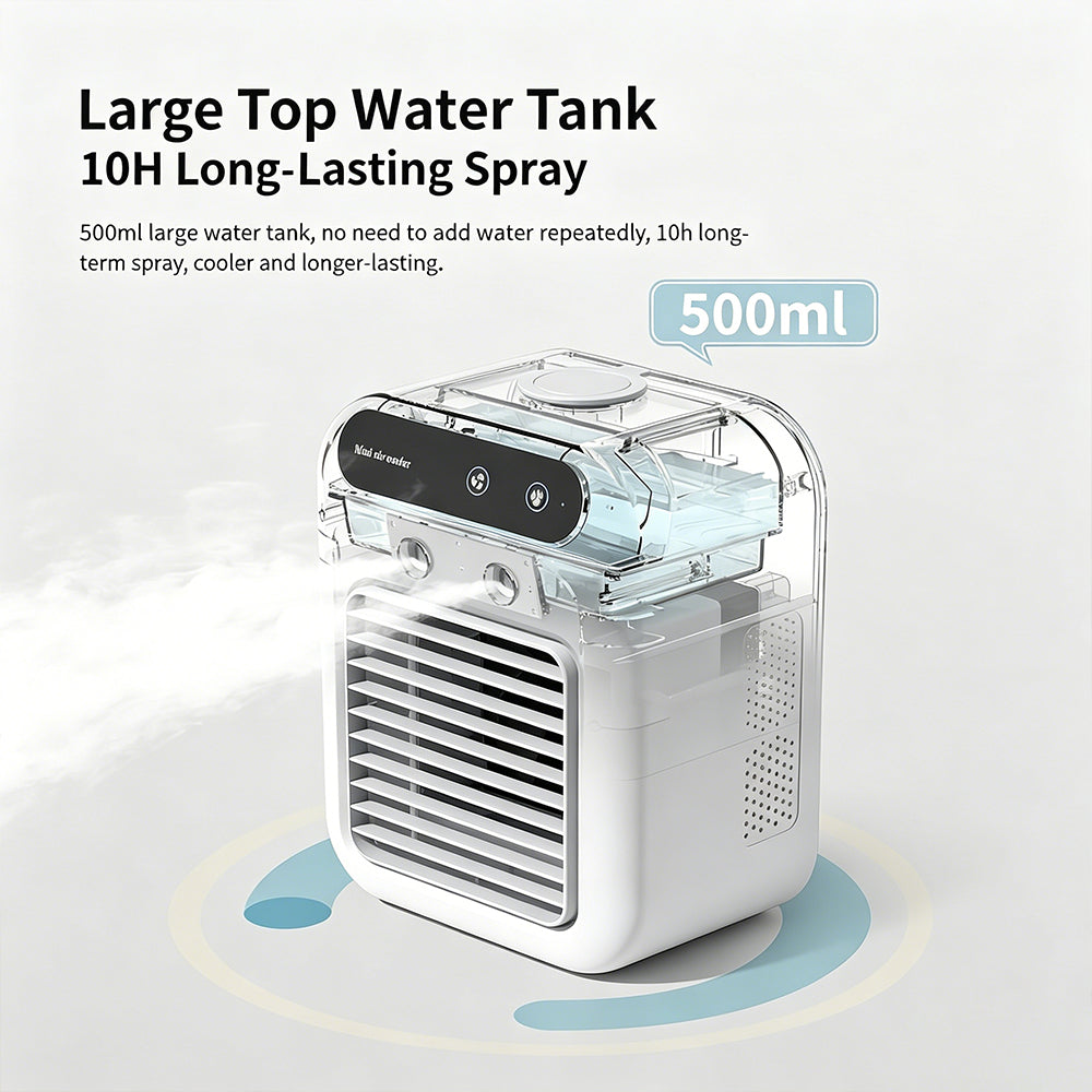 Portable Pet Special Cooling Air Conditioner Fan, Quiet Fast Cool Mini Fan for Dogs & Cats