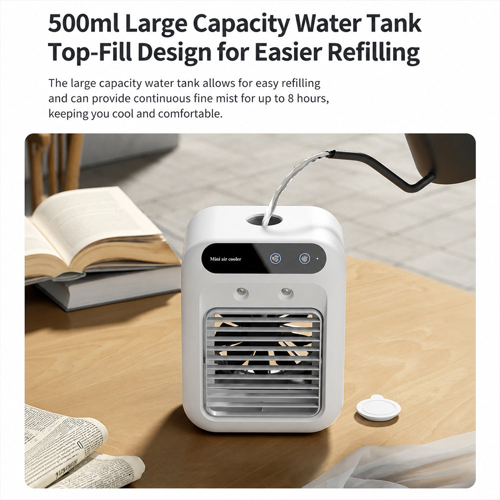 Portable Pet Special Cooling Air Conditioner Fan, Quiet Fast Cool Mini Fan for Dogs & Cats
