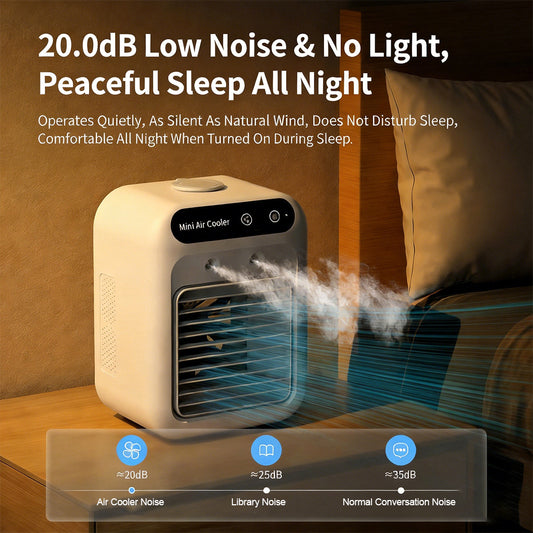 Portable Pet Special Cooling Air Conditioner Fan, Quiet Fast Cool Mini Fan for Dogs & Cats