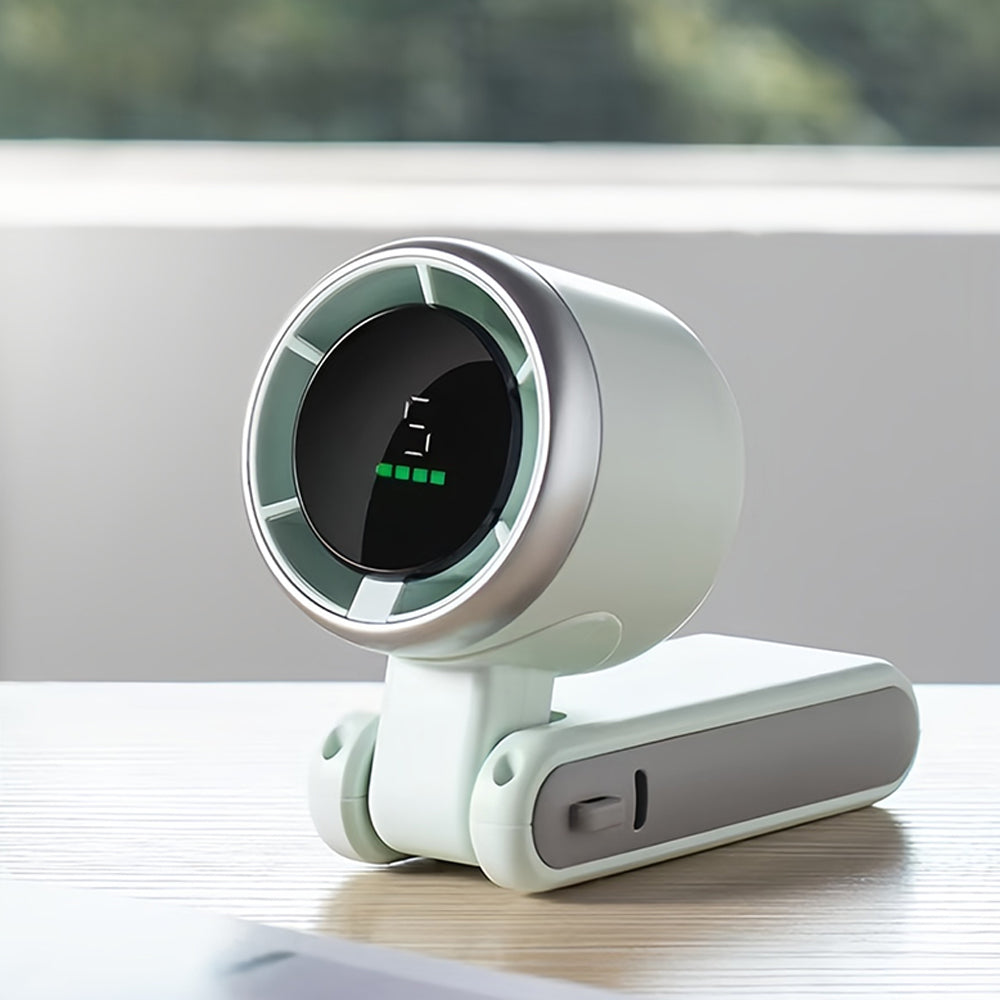 Portable mini USB fan for handheld use, foldable and compact design