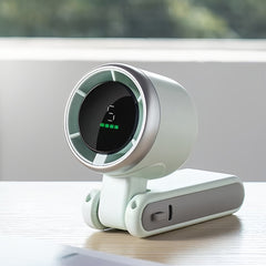 Portable mini USB fan for handheld use, foldable and compact design