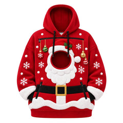 CuddlePaws Christmas Pet Hoodie - 3D Gingerbread Plush Puppy Carrier Sweatshirt | Cozy Front Pet Pouch with Zip Opening | Funny Holiday Matching Outfit Gift for Dog Moms
