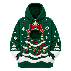 CuddlePaws Christmas Pet Hoodie - 3D Gingerbread Plush Puppy Carrier Sweatshirt | Cozy Front Pet Pouch with Zip Opening | Funny Holiday Matching Outfit Gift for Dog Moms
