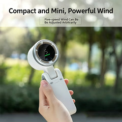 Portable mini USB fan for handheld use, foldable and compact design