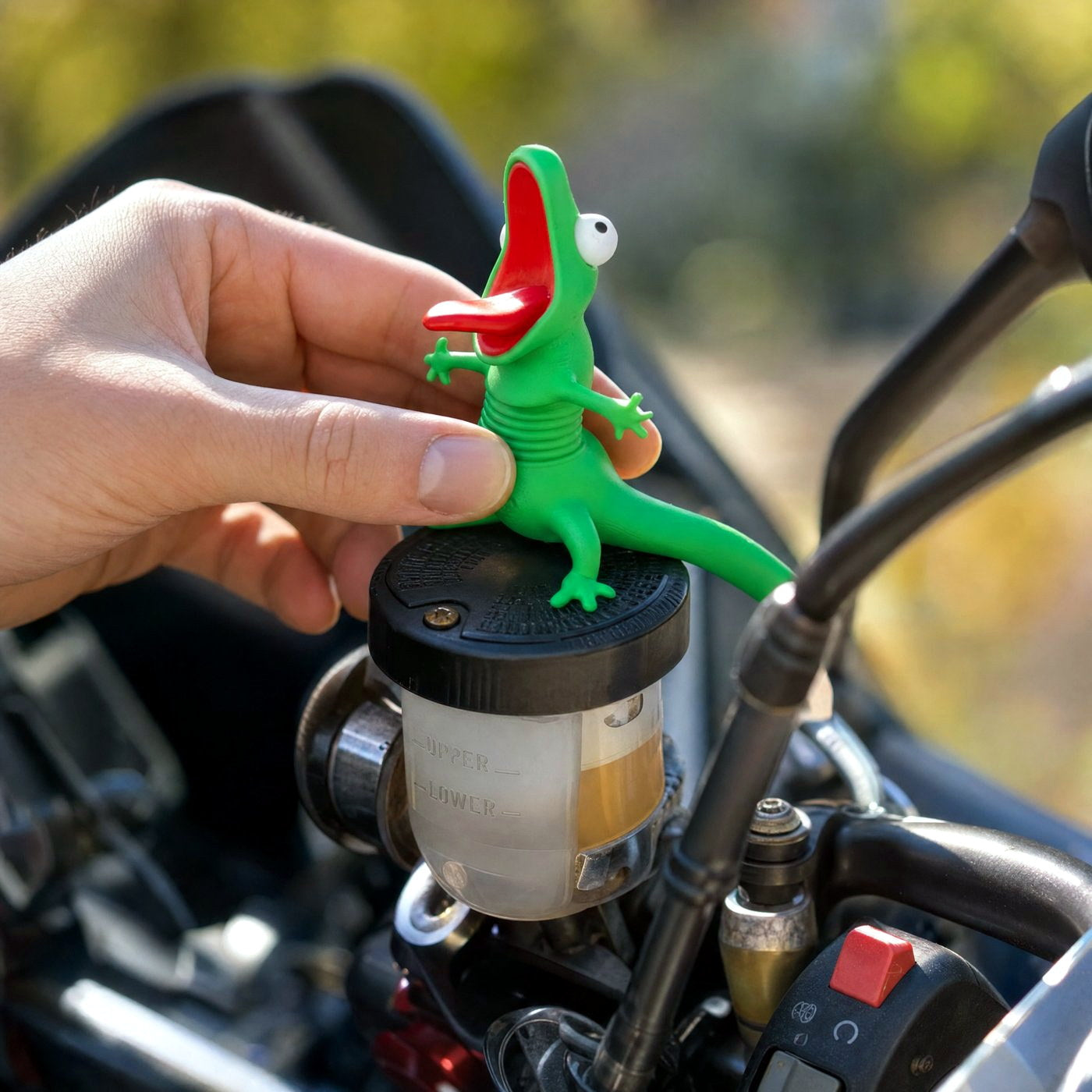 CrocBuddy Croc Bike Buddy - Funny Crocodile Design | Eye-Catching Motorcycle Accessory | Easy Installation Lightweight Build | Unique Bike Decor Gift for Riders