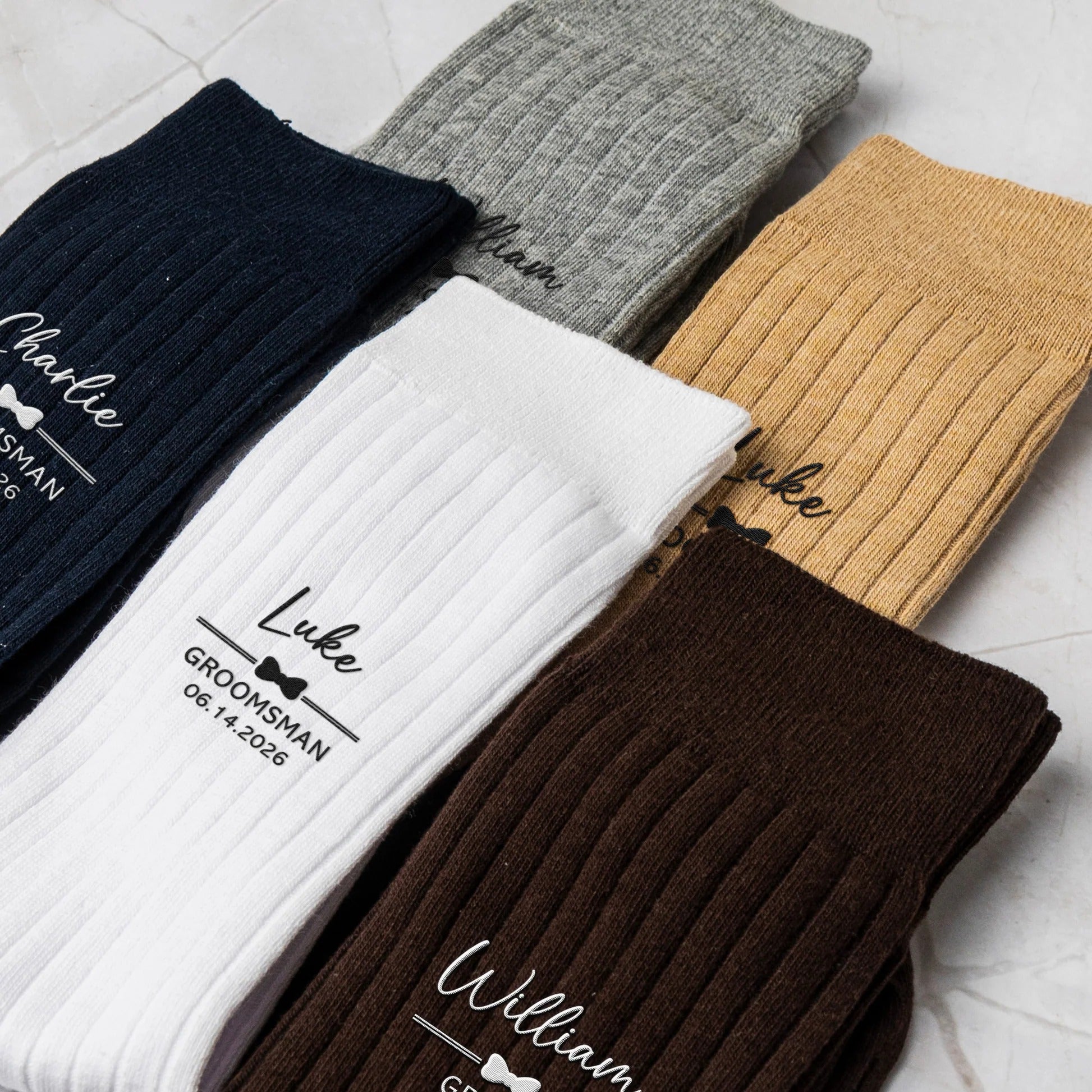 Wedding Socks For Groomsmen, Groom Wedding Gifts - Personalized Socks