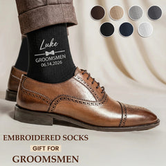 Wedding Socks For Groomsmen, Groom Wedding Gifts - Personalized Socks
