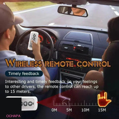 Hand-shaped car interior lamp with remote control - customizable mood lighting