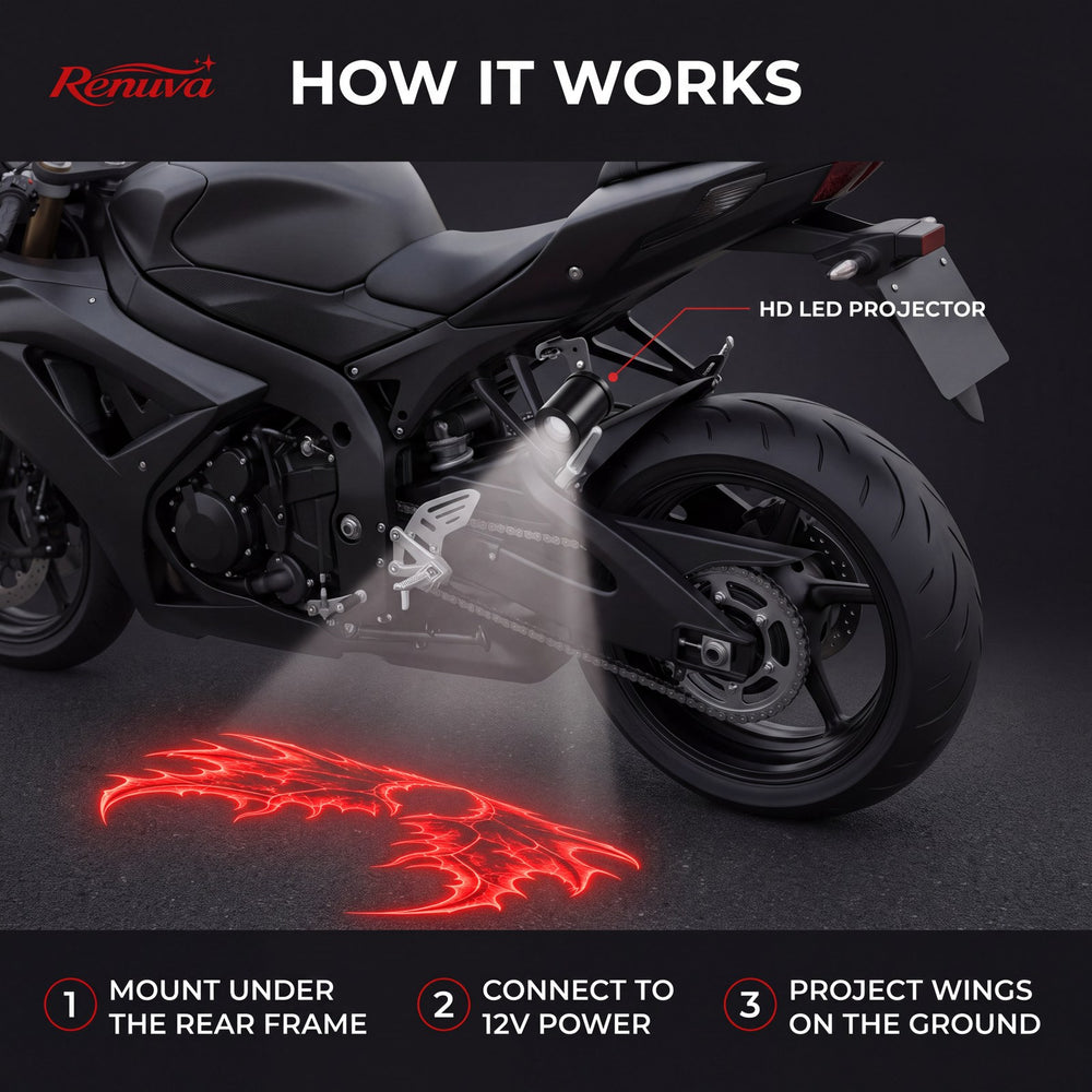 Angel Wing Projector Kit - wing halo ground projection night effect