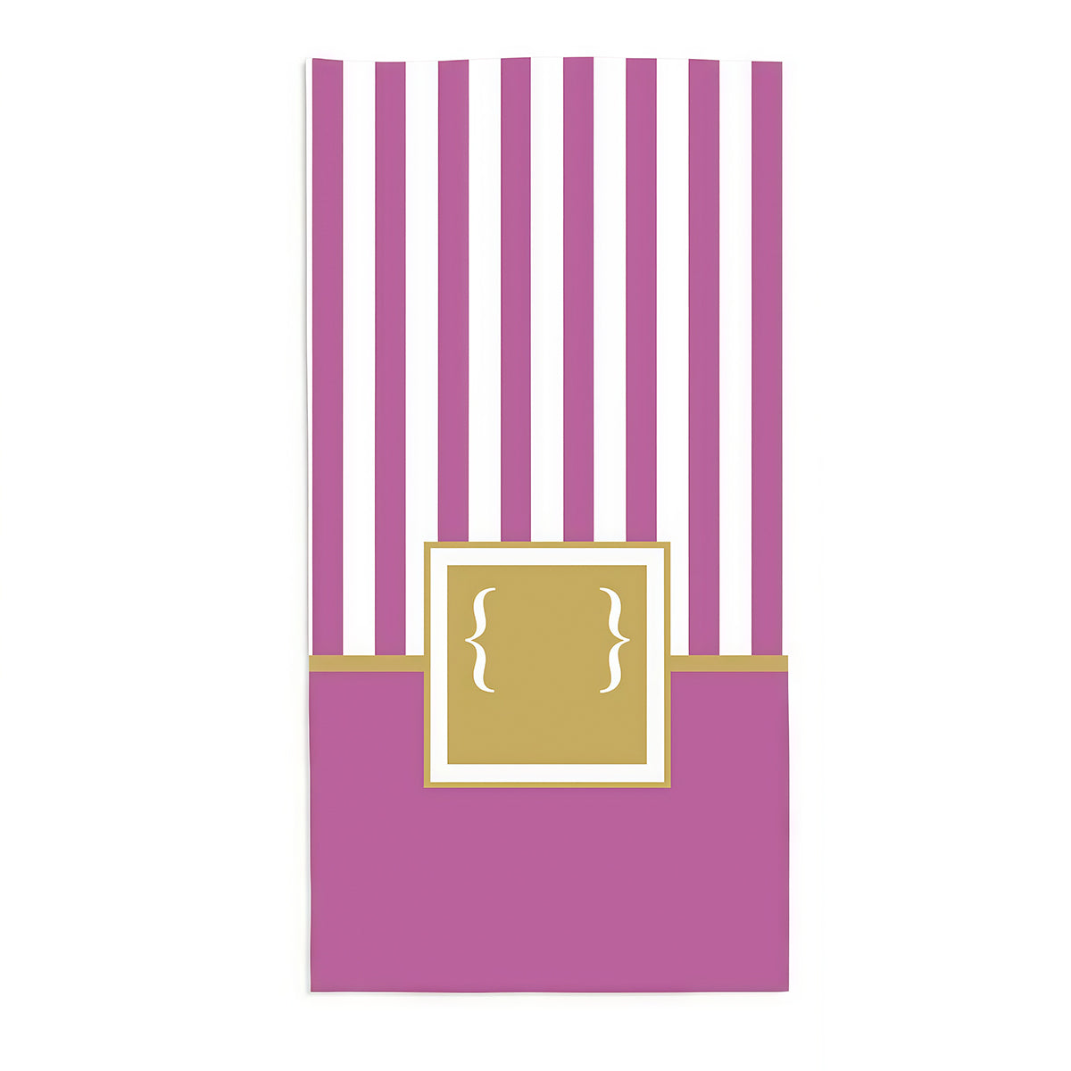 Classy Monogram Personalized 30x60 Beach Towel