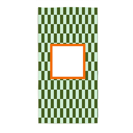 Bright Check Monogram Personalized 30x60 Beach Towel