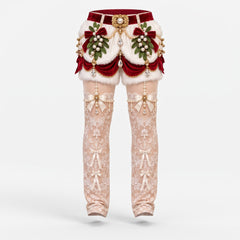 White naughty knickers - funny Christmas briefs for women with cheeky festive print