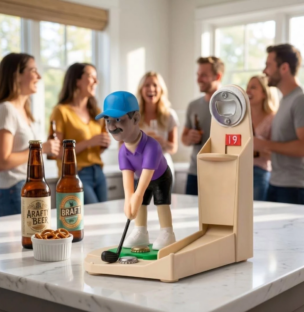 Creative golf ball bottle opener desktop decor product photo 1