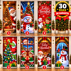Christmas stretch door cover festive door skin product photo 1