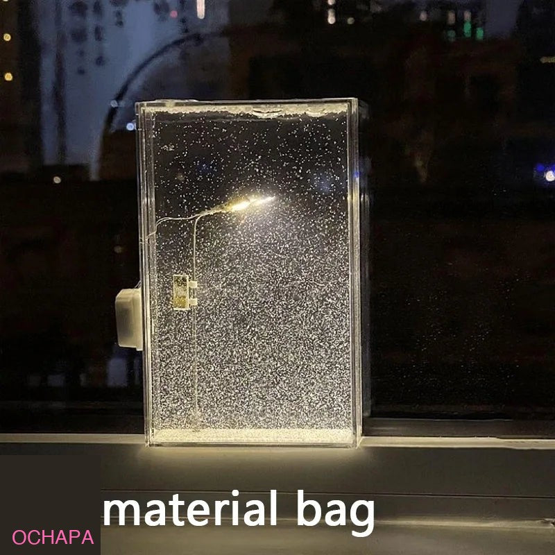 Magic snow lamp close-up - detailed lifelike snowscape scene