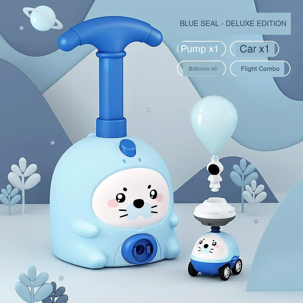 Blue Seal deluxe edition air-powered car kit - pump, car and 6 balloons