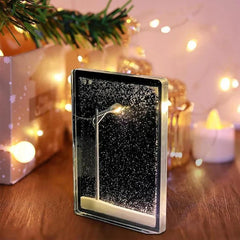 Magic snow lamp - 3D lifelike snowscape LED night light with warm glow
